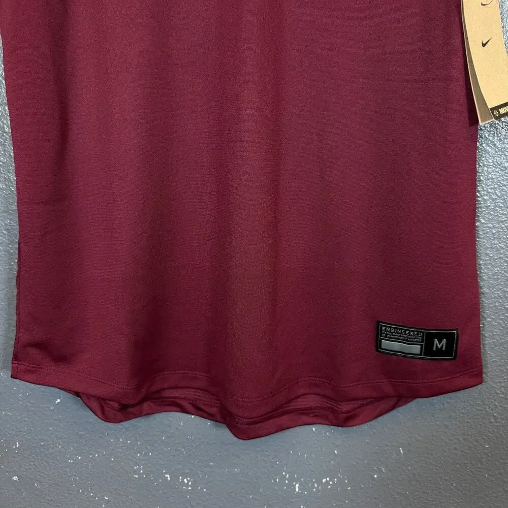 Nike M women’s burgundy Softball s/d Iniguez #35 jersey t-shirt NWT